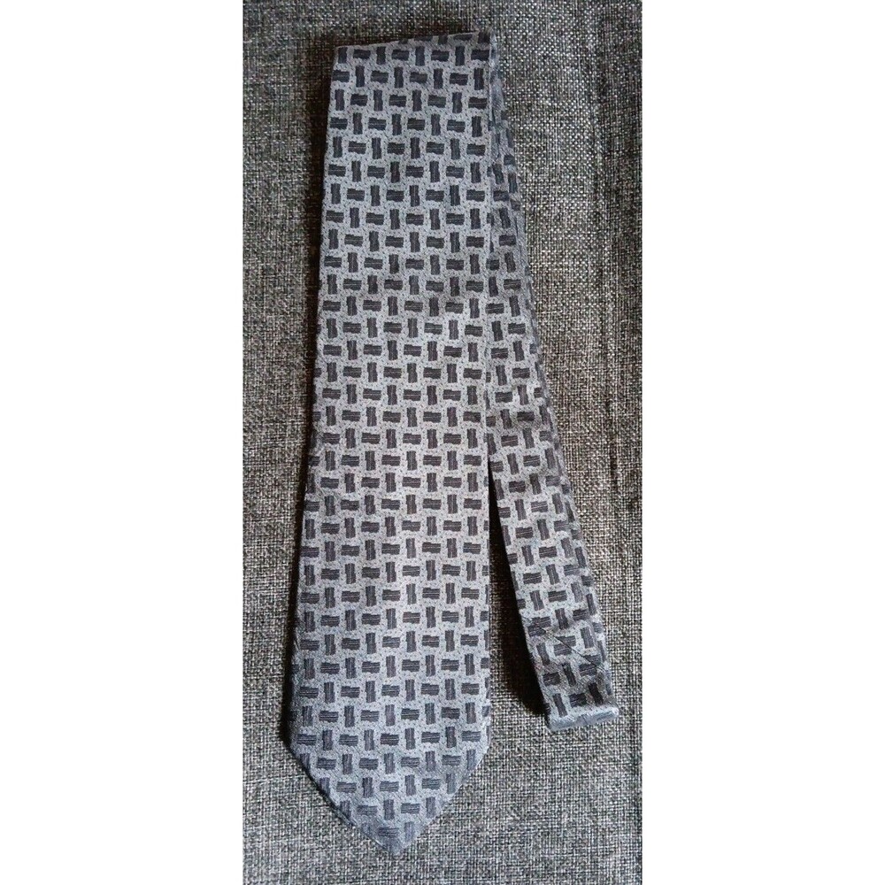 Tie 70s 80s 90s Y2K New Vintage Stock Bugatchi Gray 59 Inches